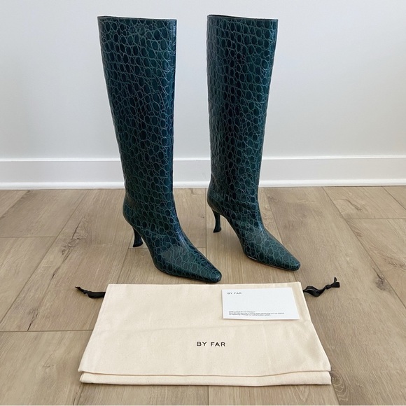 By Far Stevie 42 Boot in Petrol Croc Size 40 - Picture 2 of 16